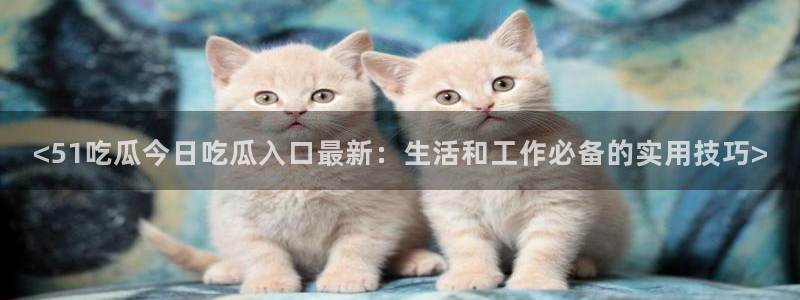 www.黑料.com:<51吃瓜今日吃瓜入口最新:生活和工作必备的实用技巧>
